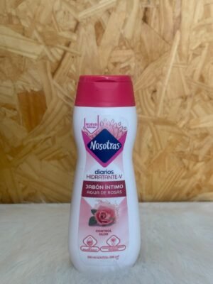 7702026184445 Jabón intimo Nosotras agua de rosas · 200 ml