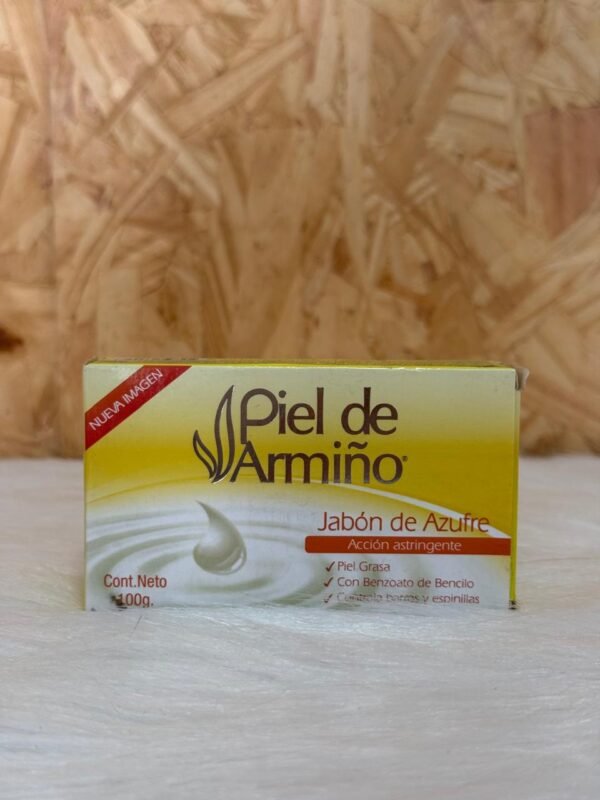 Jabón facial en barra piel de armiño azufre