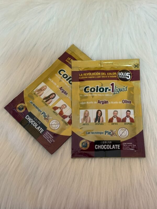 Tinte en crema color-1 liquid chocolate sobre · 15 ml