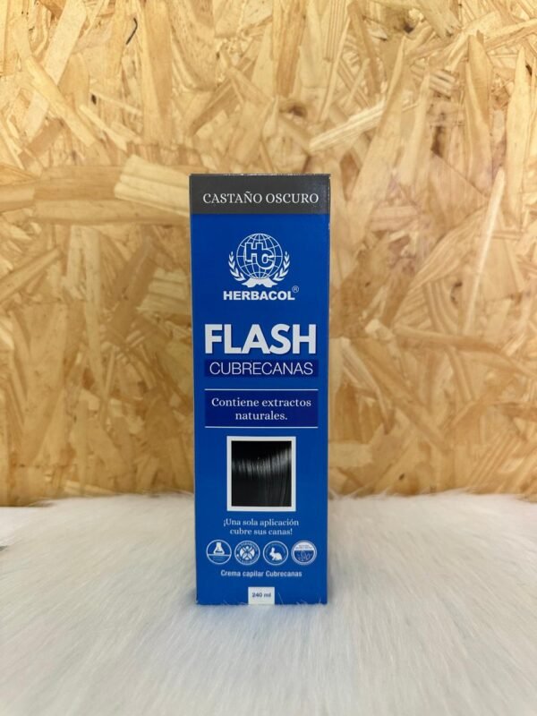 Tónico herbacol flash cubrecanas castaño oscuro · 240 ml