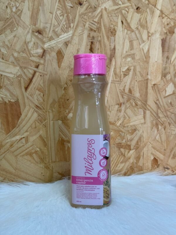 Shampoo Milagros emergencia capilar · 500 ml