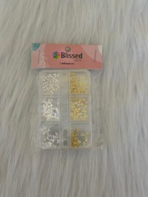 BS220478 Apliques metal estrella oro/plata X6