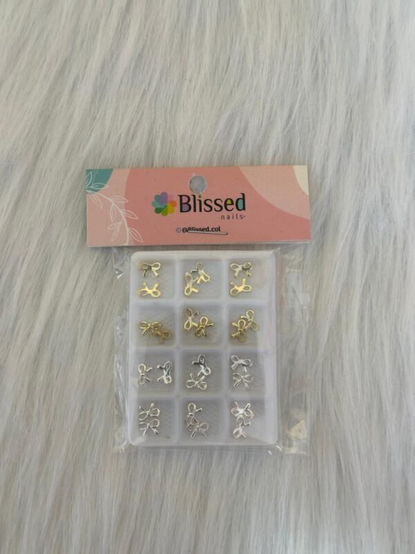 Lazos metal 3D oro/plata X12